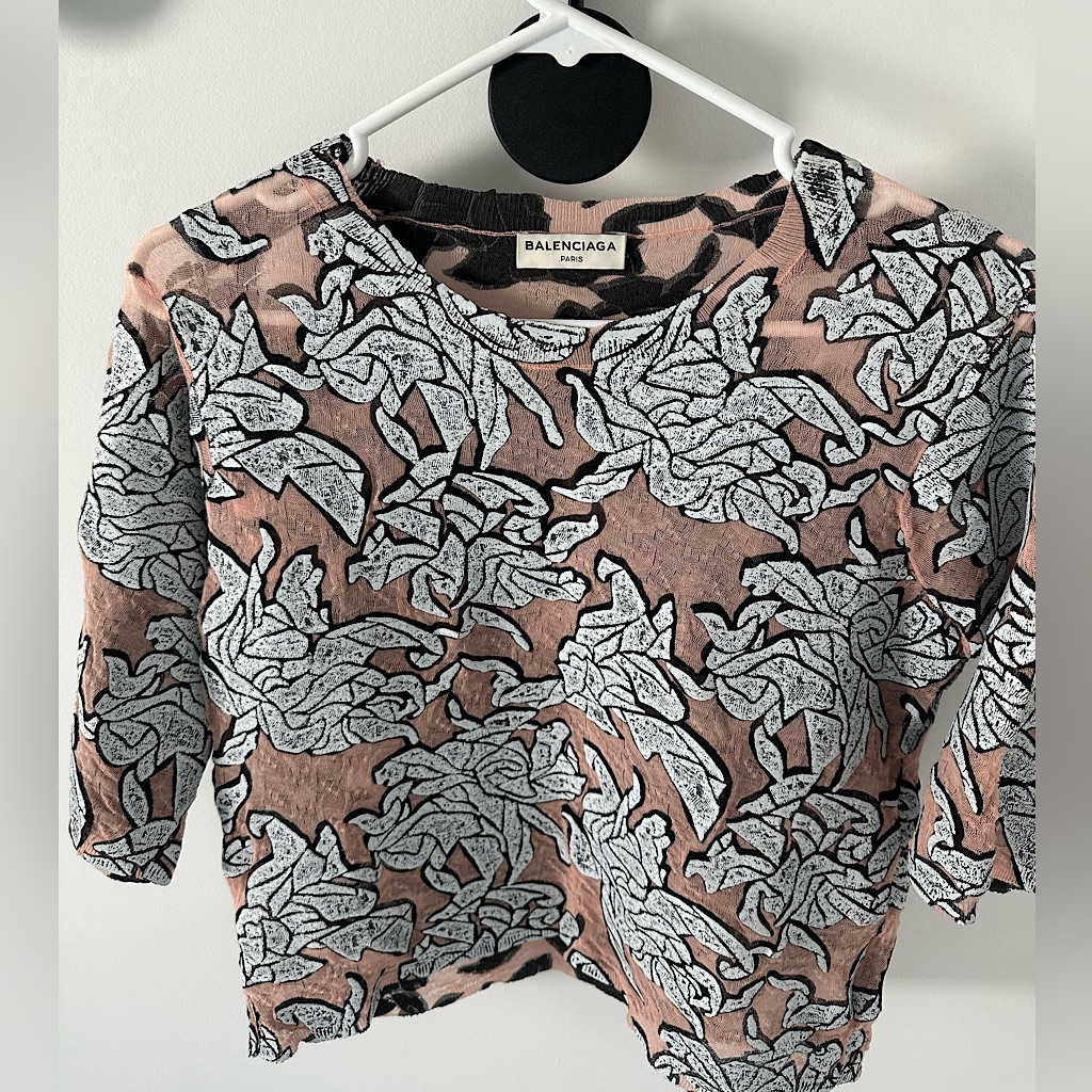 Balenciaga Paris Floral Top